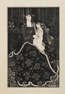 Elli Çizimlik Bir Kitaptan Noel Kartı by Aubrey Beardsley