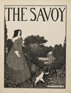 Elli çizimden oluşan bir kitaptan "Savoy" un 1 numaralı kapak tasarımı by Aubrey Beardsley