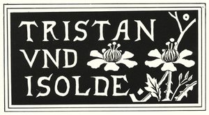Aubrey Beardsley'nin "Tristan Und Isolde" kitabının kapağından tasarım by Aubrey Beardsley