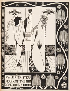 Sör Tristram Aşk İçkisini Nasıl İçti by Aubrey Beardsley