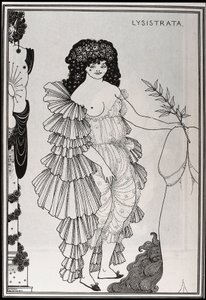 Lysistrate cinsiyetini korur by Aubrey Beardsley