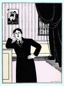 Oscar Wilde, 1895 civarı (serigrafi baskı) by Aubrey Beardsley
