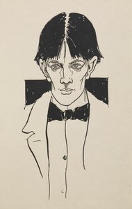 Elli çizimden oluşan bir kitaptan portre by Aubrey Beardsley
