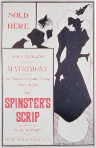 Cecil Raynor tarafından derlenen ve Macmillan & Co. tarafından yayınlanan The Spinsters Scrip reklam afişi.
