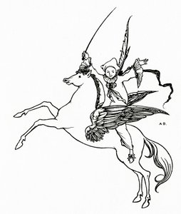 Pegasus'ta disk, 1894 by Aubrey Beardsley