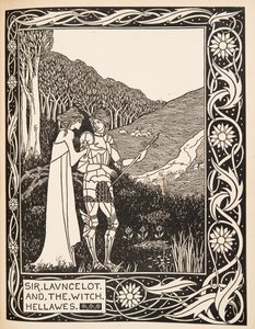 Sör Launcelot ve Cadı Hellawes by Aubrey Beardsley