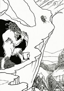 Landslip, Bjornon tarafından yazılan 'Pastor Sang'ın ön yüzü, 1899 by Aubrey Beardsley
