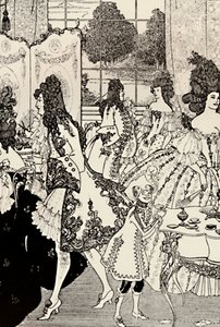 Kilit Tecavüz. İskender Papa. Karakalem, 1896, 1923 by Aubrey Beardsley