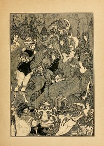 Kilit Tecavüz. Alexander Pope tarafından Dalak Mağarası için İllüstrasyon by Aubrey Beardsley