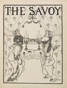 Elli çizimden oluşan bir kitaptan "Savoy"un 1 Numaralı başlık sayfası by Aubrey Beardsley