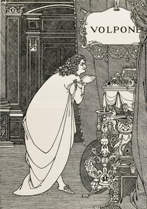 Ben Johnson tarafından yazılan Volpone or the fox'un (1609) başlık sayfası by Aubrey Beardsley