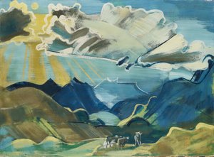 Balmalp, Schächental ve Uri Rotstock, 1927-28 (tuval üzerine kil boya) by August Babberger