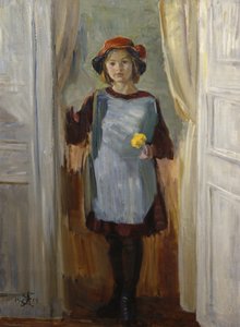 Kapıdaki kız (Maria Eiebakke) 1918 (tuval üzerine yağlı boya)