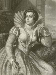 Julia Imperiali (gravür) by August Friedrich Pecht