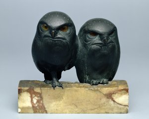 İki Baykuş, 1903-04 (bronz ve oniks)