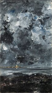 La ville - Kasaba - Strindberg, Ağustos (1849-1912) - 1903 - Tuval üzerine yağlı boya - 94,5x53 - Stockholm Nationalmuseum