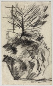 yamaçta ağaç by August Macke