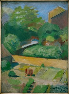 Komşu bahçenin görünümü (Bonn) by August Macke
