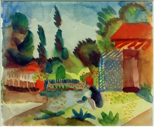 Bahçe kulübesi by August Macke