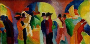 Yelkenli tekne I ile Colonnade. by August Macke