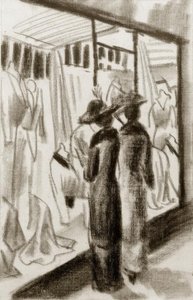 Çarşıda moda mağazası by August Macke