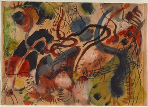 Mavi Binicinin Parodisi by August Macke