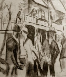 Sokakta yürüyenler by August Macke
