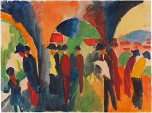 Thun Arcades Altında, 1913. by August Macke
