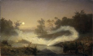 la danse des elfes - Malmstroem, Ağustos (1829-1901) Tuval üzerine yağlıboya 1866 Nationalmuseum Stockholm 90x149