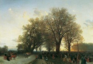 1873'te Viyana Prater'deki dünya sergisinden eve dönüş yolunda