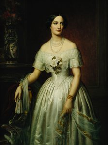Üç Çeyrek Boyda Duran Beyaz Bir Elbise Giyen Bir Kadının Portresi, 1851 ve 1876