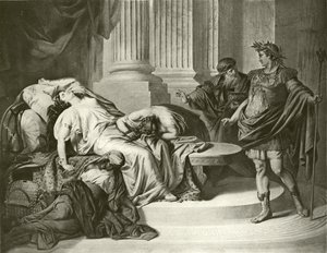 Augustus Sezar ve Kleopatra (gravür) by August von Heckel