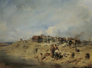 Rus askerlerinin bivouac'ı by August von Pettenkofen