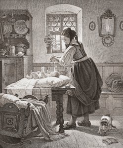 Tuvalet. 19. yüzyıl çocuk bakımı. by Augusta Ludwig