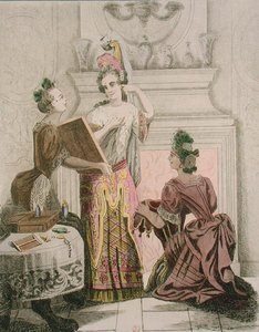 Sanatçının Giyinme Odası (17. yüzyıldan kalma bir gravürün faks baskısı) by Auguste Alexandre Guillaumot