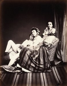 Bir Şezlongda Üç Çıplak Kadın, 1850 dolayları