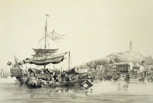 Hong Shang, Eugene Ciceri (1813-90) 1842 (renkli litho) tarafından oyulmuş 