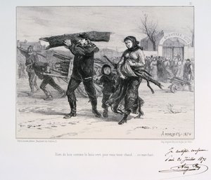 Yakacak odun toplama, Paris Kuşatması, Fransa-Prusya Savaşı, 1870 1871