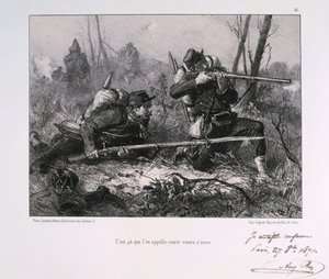 Fransız askerleri, Paris Kuşatması, 1871 by Auguste Bry