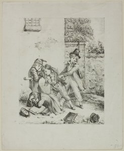 kavga eden öğrenciler by Auguste Bry
