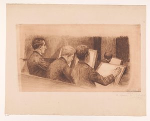 Çizim okulunda ders by Auguste Danse (signed by artist)