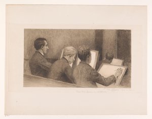 Çizim okulunda ders by Auguste Danse (signed by artist)