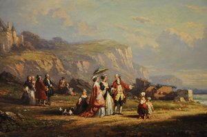 Promenade sur la grève, detay by Auguste Delacroix