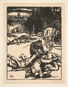 Nisan savaşı (Savaştan Sonra), La Guerre de 1914, ilk seri, no.14 by Auguste Lepere