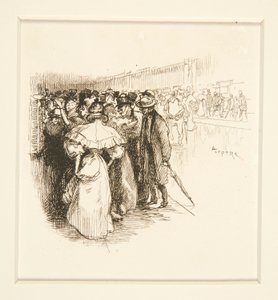 Bilet Penceresindeki Kalabalık (?) by Auguste Lepere