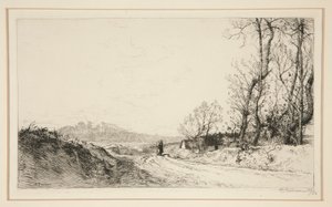 Derni?res feuilles (Vend?e) (Son Yapraklar [Vendee]) by Auguste Lepere