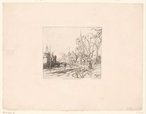 Bruges Le pont du Beguinage à Bruges'deki Beguinage'deki köprünün görünümü (nesnedeki başlık) by Auguste Lepere