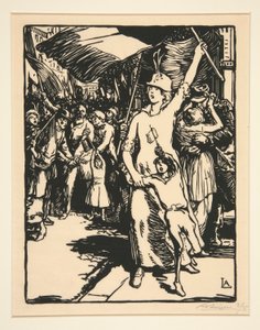 Savaş İlan Edildi, La Guerre de 1914, ilk seri, no. 8 by Auguste Lepere