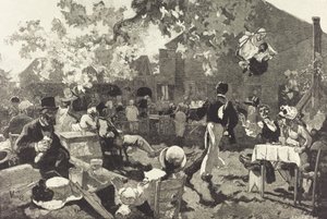 Bois de Meudon'daki Cabaret du Coq de Bruyère, 1888. by Auguste Lepere