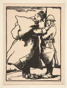 Le G?n?ral Joffre d?core (General Joffre Dekorları), La Guerre de 1914'ten, ilk seri, no. 12 by Auguste Lepere
